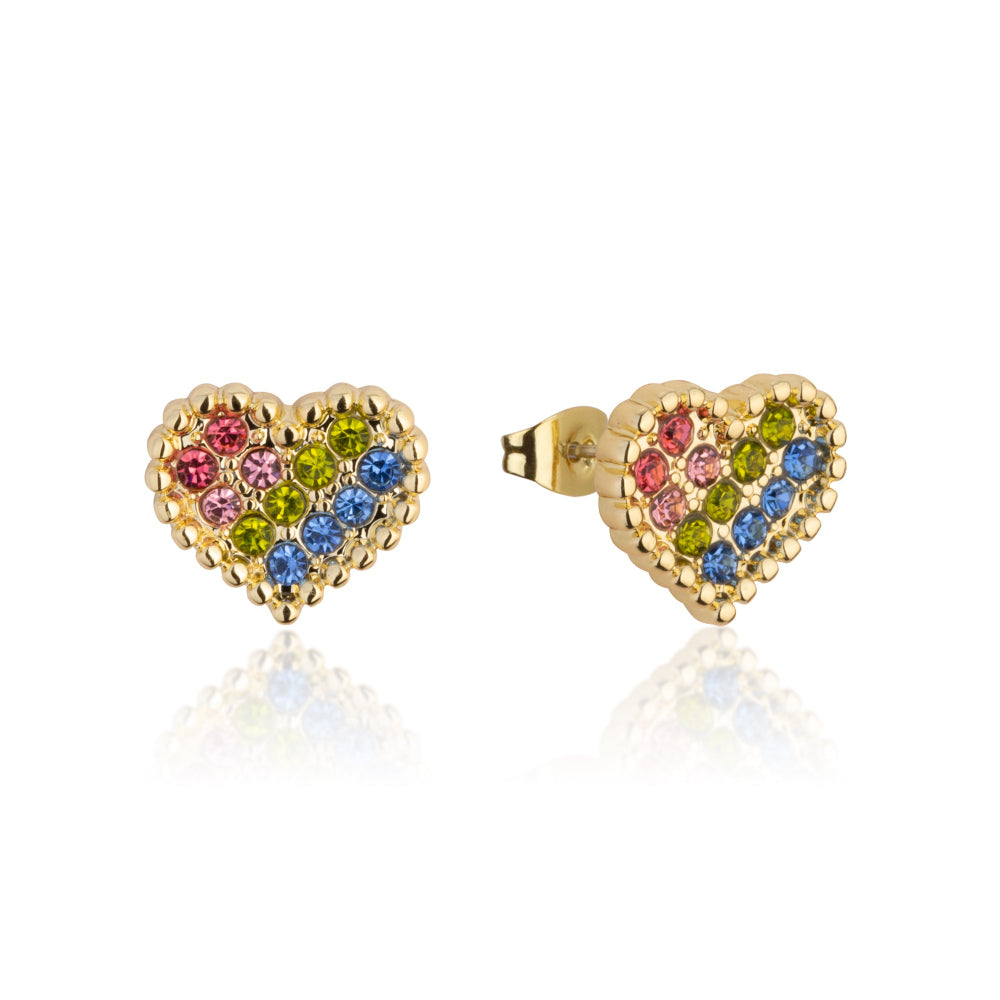 Care-Bears-Crystal-Rainbow-Stud-Earrings-Couture-Kingdom-Licensed-Jewellery-Yellow-Gold