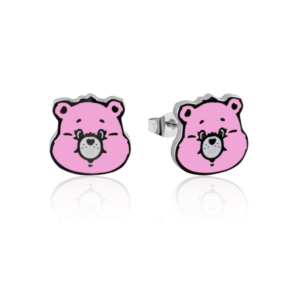 Care-Bears-Couture-Kingdom-Cheer-Bear-Enamel-Stud-Earrings-Stainless-Steel-Licensed-Jewellery-for-Kids