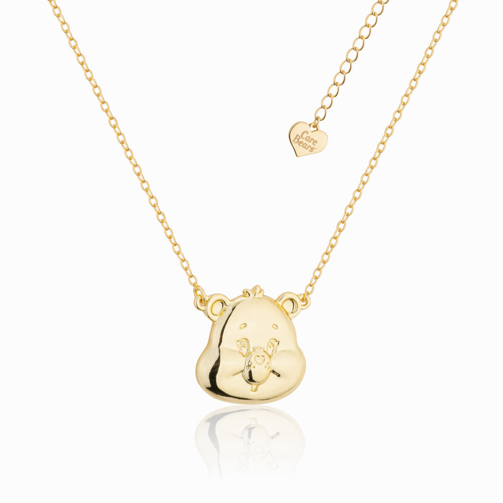 Care-Bears-face-necklace-Yellow-Gold-Licensed-Jewellery-Couture-Kingdom