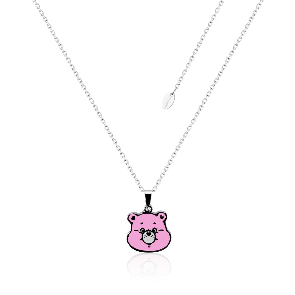 Care-Bears-Cheer-Bear-Enamel-Necklace-Stainless-Steel-Licensed-Jewellery-Couture-Kingdom