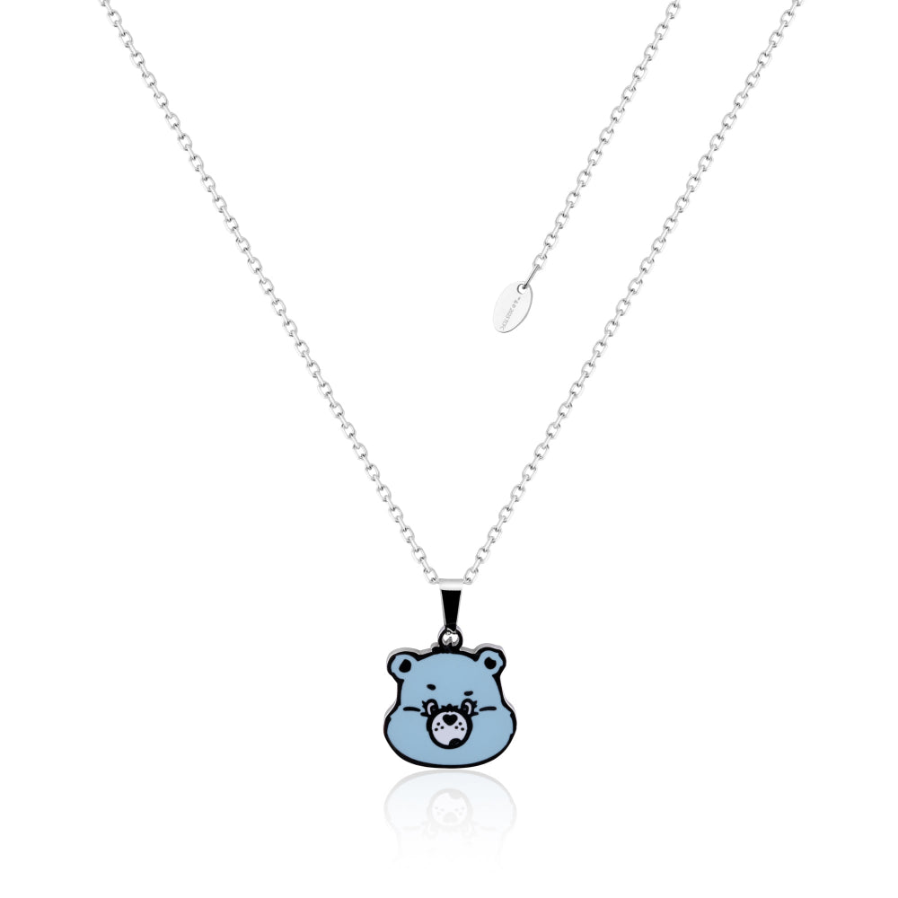 Care-Bears-Grumpy-Bear-Enamel-Necklace-Stainless-Steel-Licensed-Jewellery-Couture-Kingdom