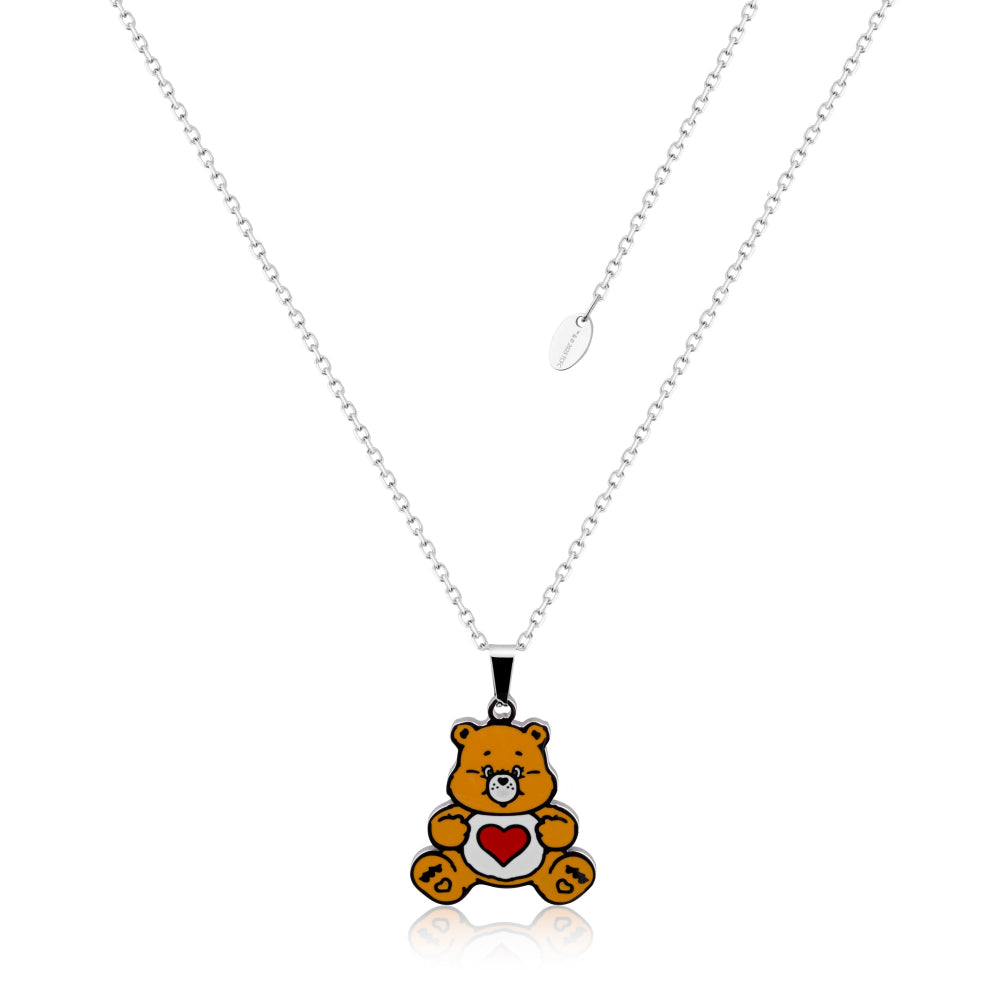 Care Bears Tenderheart Bear Belly Badge Enamel Necklace-Couture-Kingdom