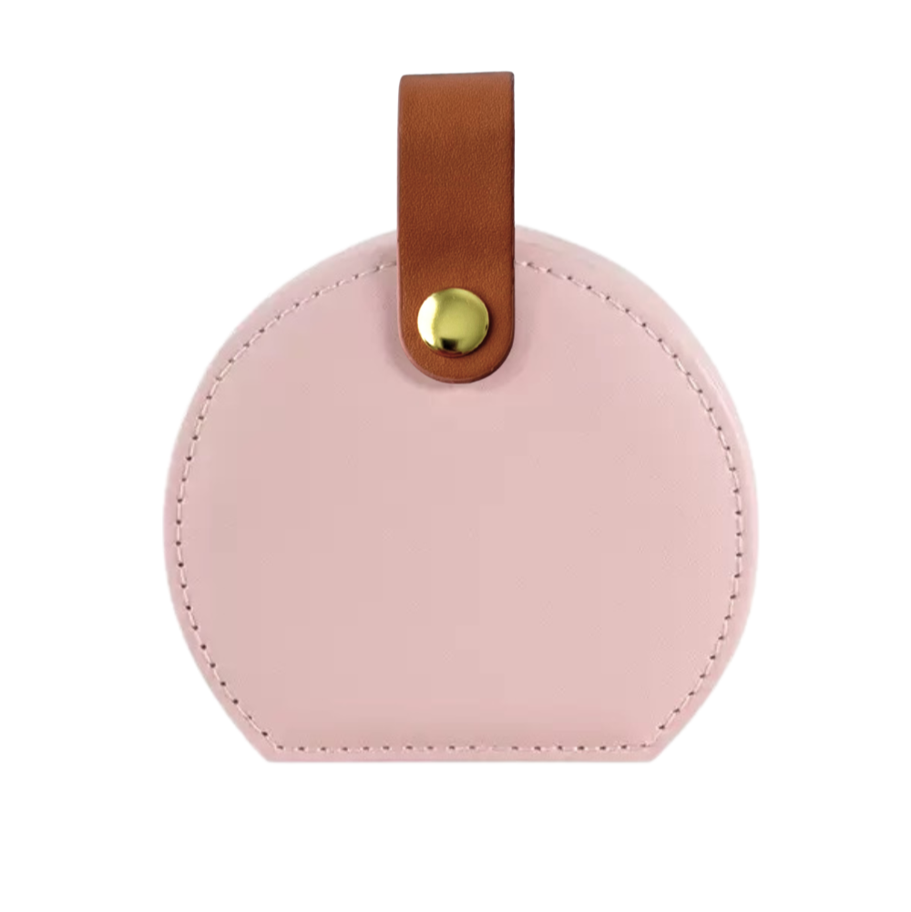 Pink faux leather mini jewellery case by Couture Kingdom