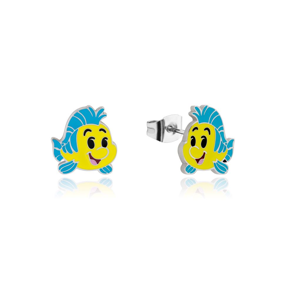Disney_Little_Mermaid_Flounder_Stainless_Steel_Stud_Earrings_Kids_Jewelry_Jewellery_Couture_Kingdom_SPE194