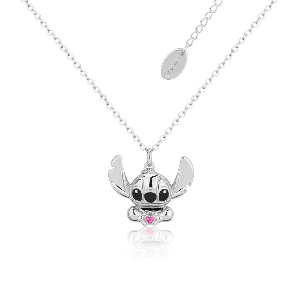 Disney-lilo-stitch-crystal-heart-white-gold-necklace-couture-kingdom-DSN1140