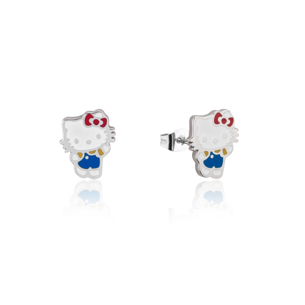 Hello Kitty earrings on a white background