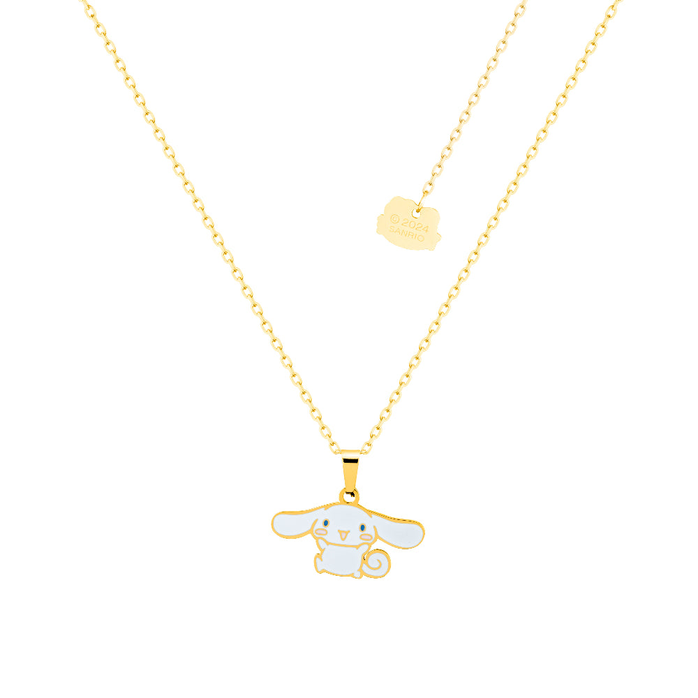 Sanrio-Cinnamoroll-Yellow-Gold-Necklace-Stainless-Steel-Licensed-Jewellery-Couture-Kingdom