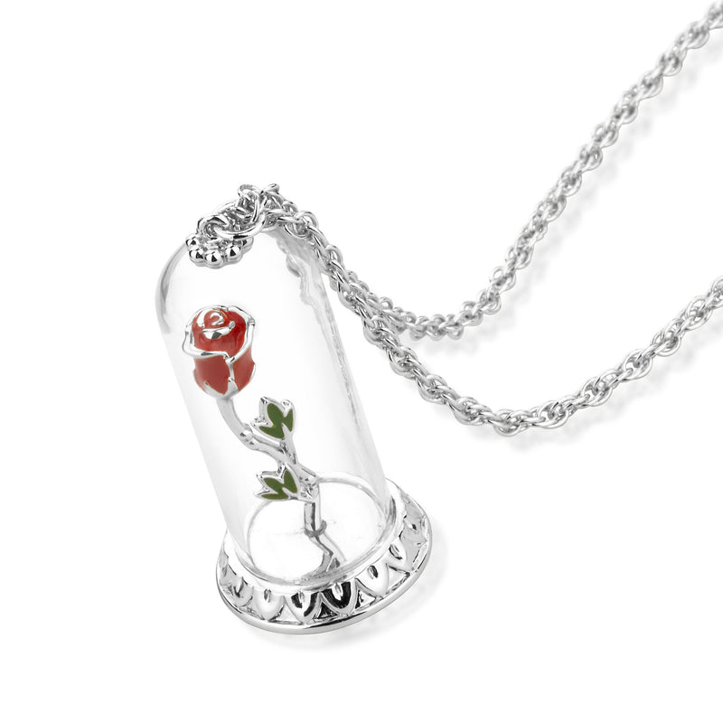 Disney Beauty & the Beast Enchanted Rose Necklace