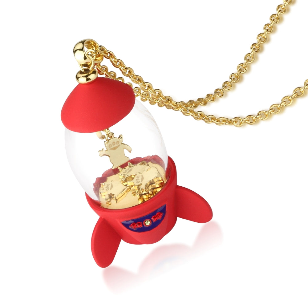 Disney Pixar Toy Story Pizza Planet Rocket Necklace