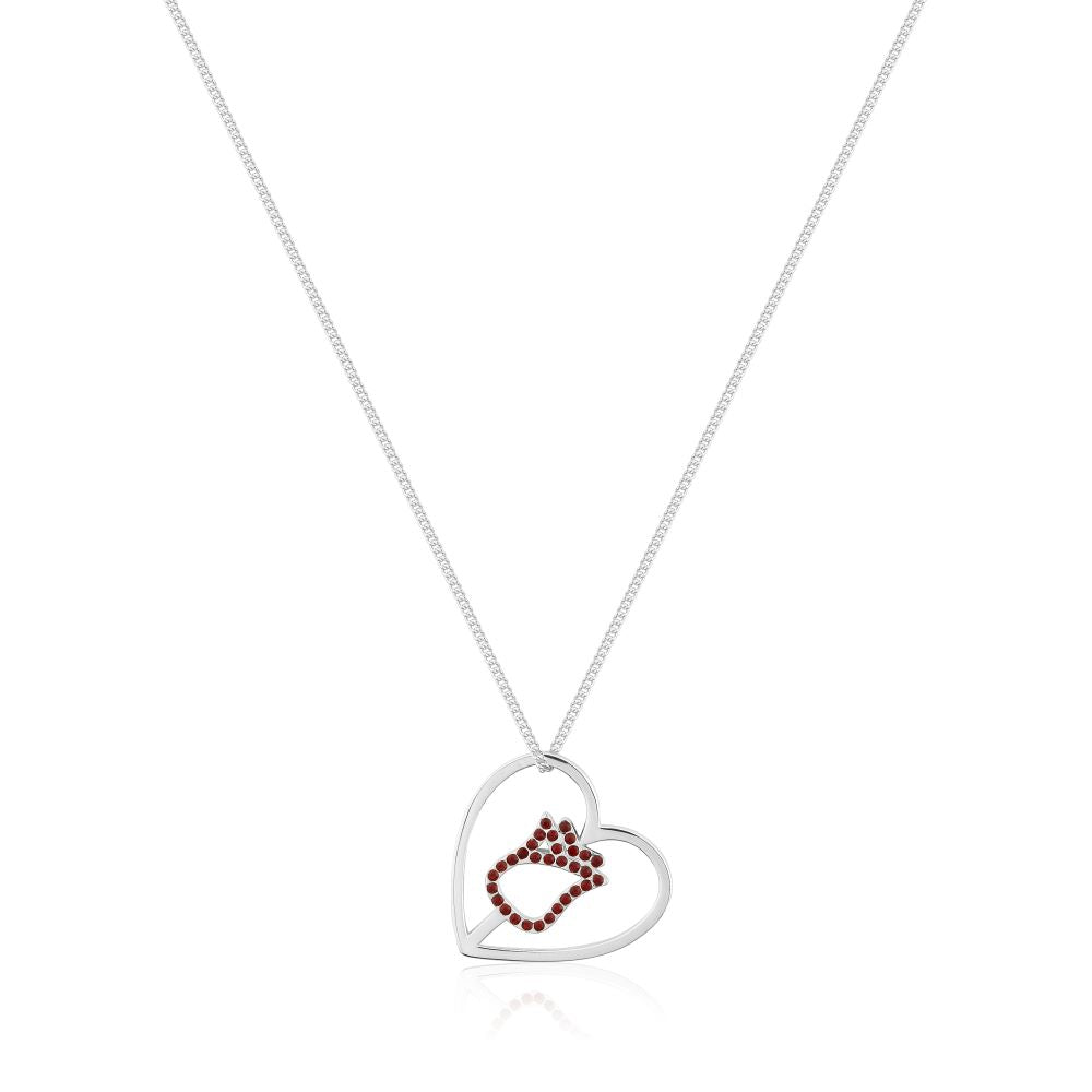 Swarovski beauty and outlet the beast rose necklace