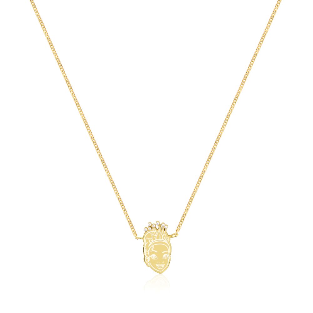 Disney_Princess_Frog_Tiana_Delicate_Necklace_Sterling_Silver_Yellow_Gold_Couture_Kingdom_SSDN056