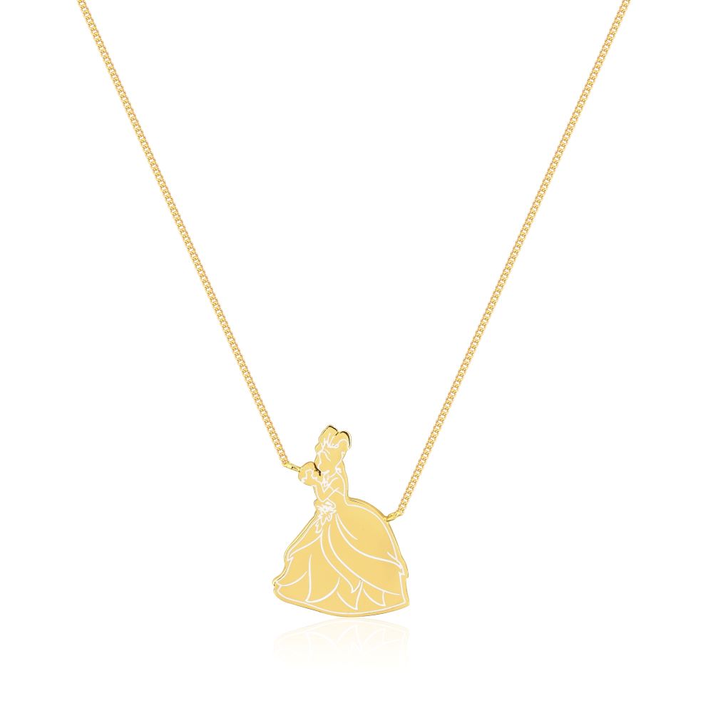 Princess Tiana Kissing Frog Necklace