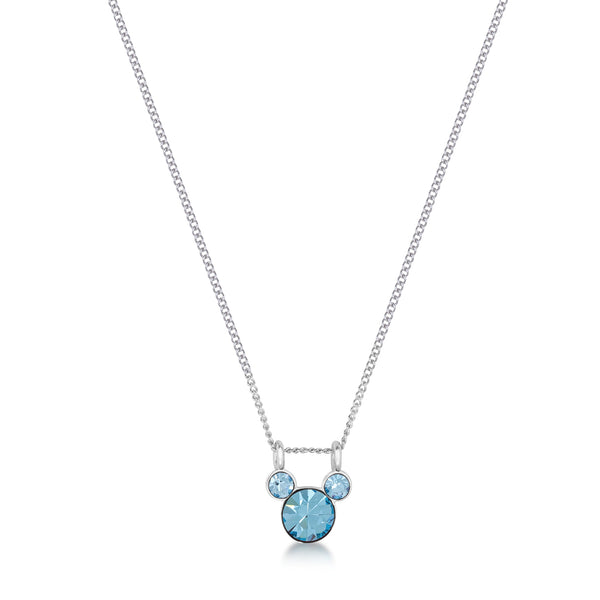 Disney Mickey March Birthstone Necklace - Disney Jewellery