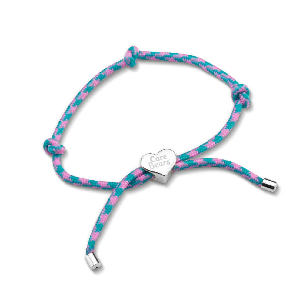 Care-Bears-Heart-Logo-Corded-Bracelet-Couture-Kingdom-White-Gold-Licensed-Jewellery