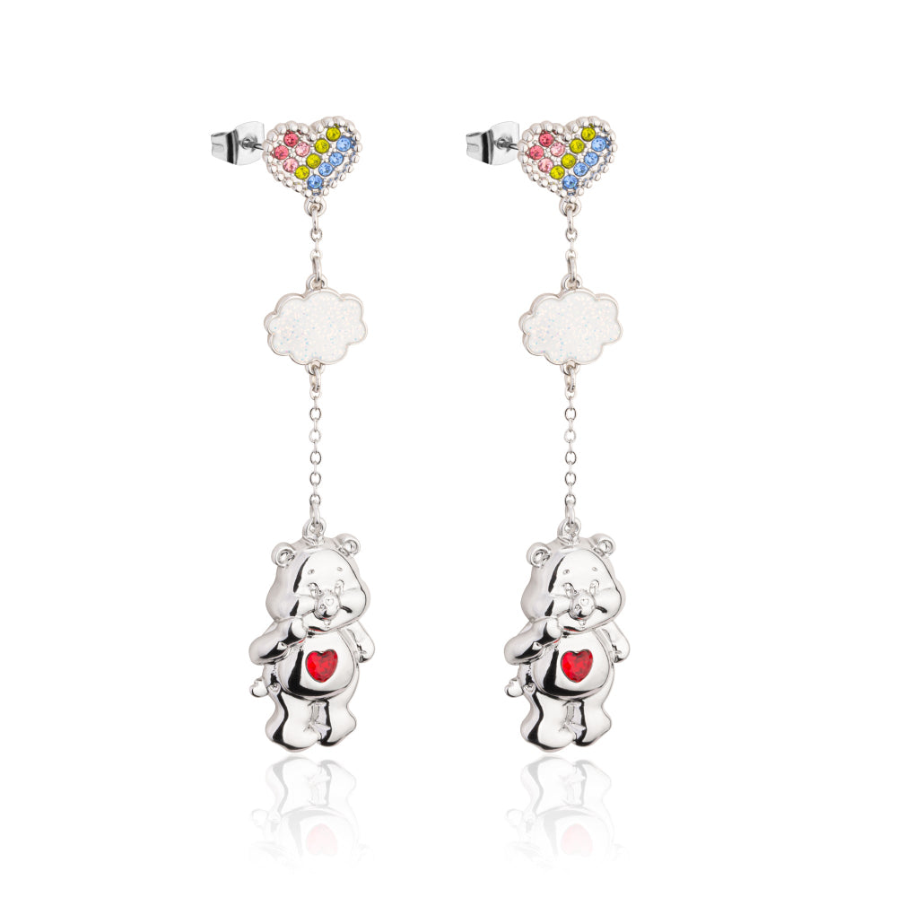 Care-Bears-Tenderheart-Bear-Drop-Earrlings-Couture-Kingdom-White-Gold-Licensed-Jewellery