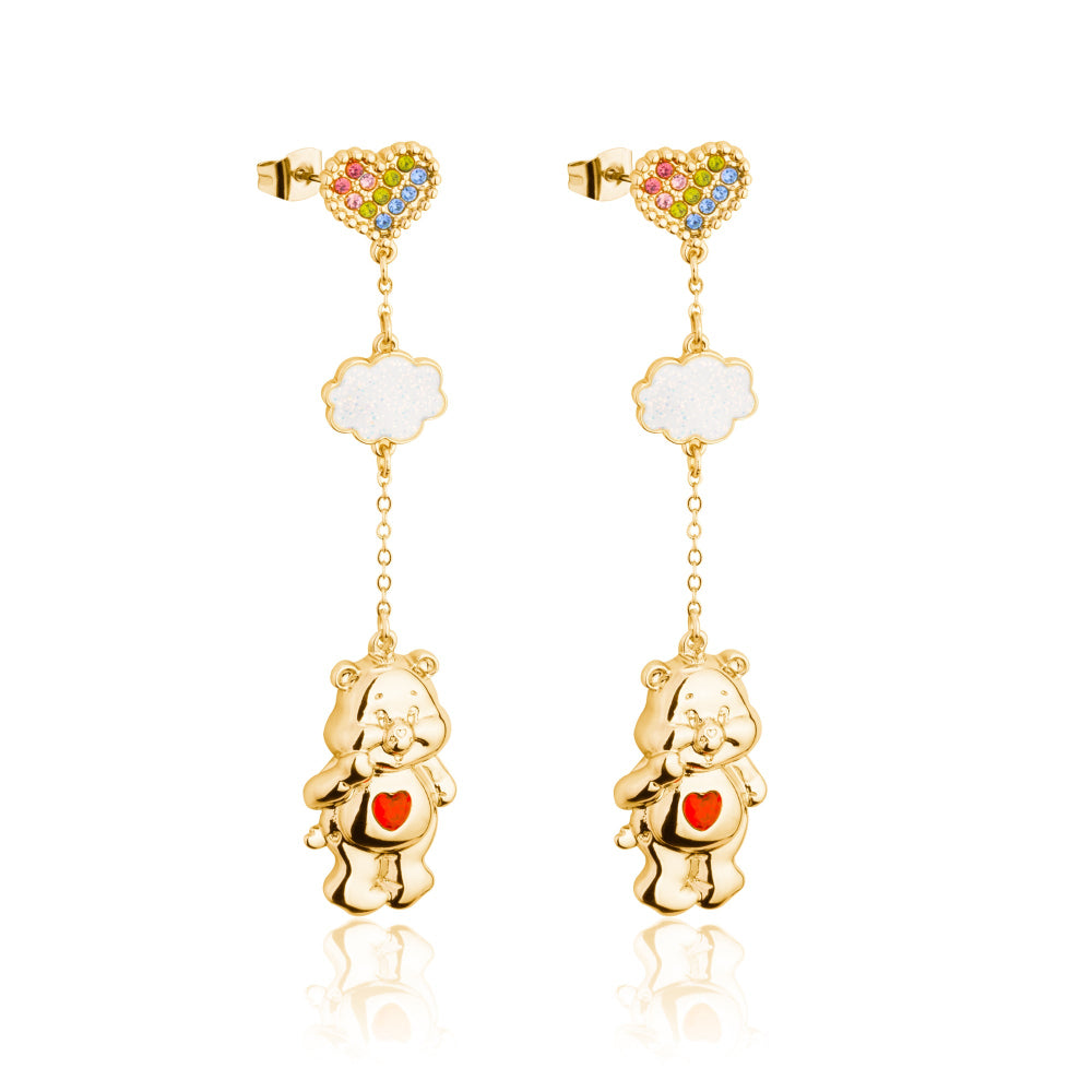 Care-Bears-Tenderheart-Bear-Drop-Earrlings-Couture-Kingdom-Yellow-Gold-Licensed-Jewellery