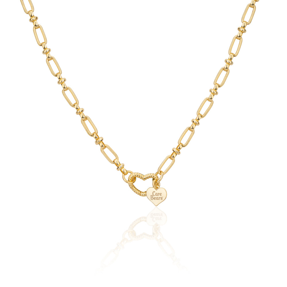 Care-Bears-Heart-Logo-Charm-necklace-yellow-gold-licensed-jewellery-by-Couture-Kingdom