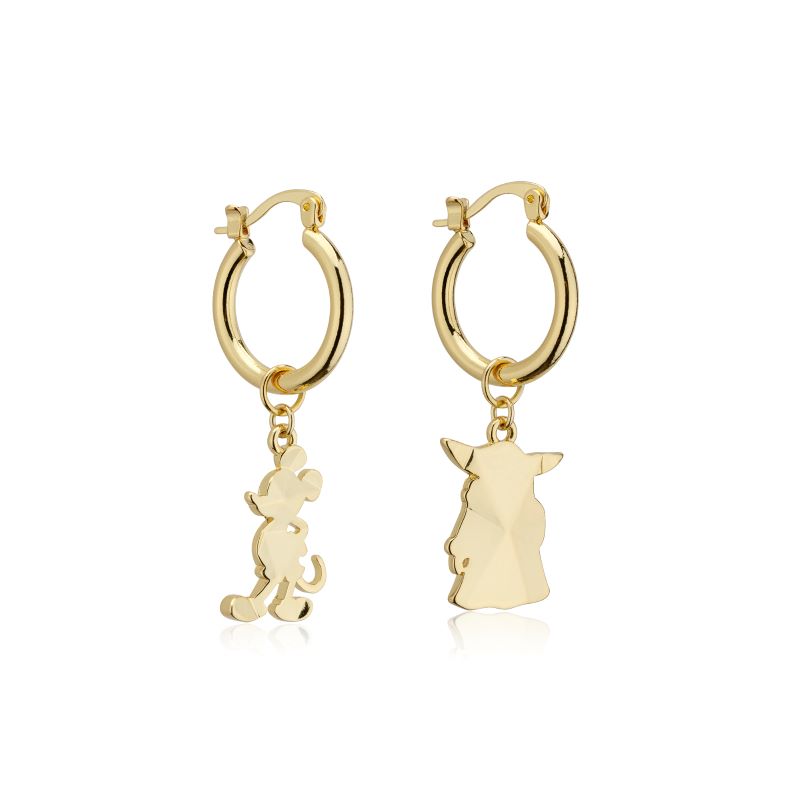 DIsney_100_Couture_Kingdom_Facet_Hoop_Earrings_Mickey_Star_Wars_Mandalorian_Grogu_Yellow_Gold_Jewellery