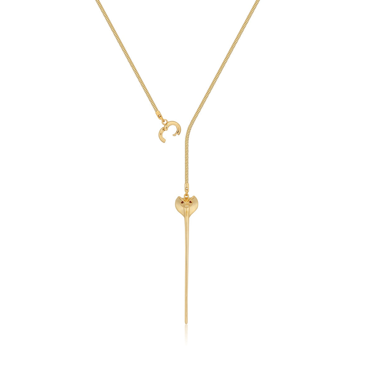 Disney-Aladdin-Jafar-Snake-Staff-Necklace-Open-Clasp-Yellow-Gold-Jewellery-by-Couture-Kingdom-DYN552