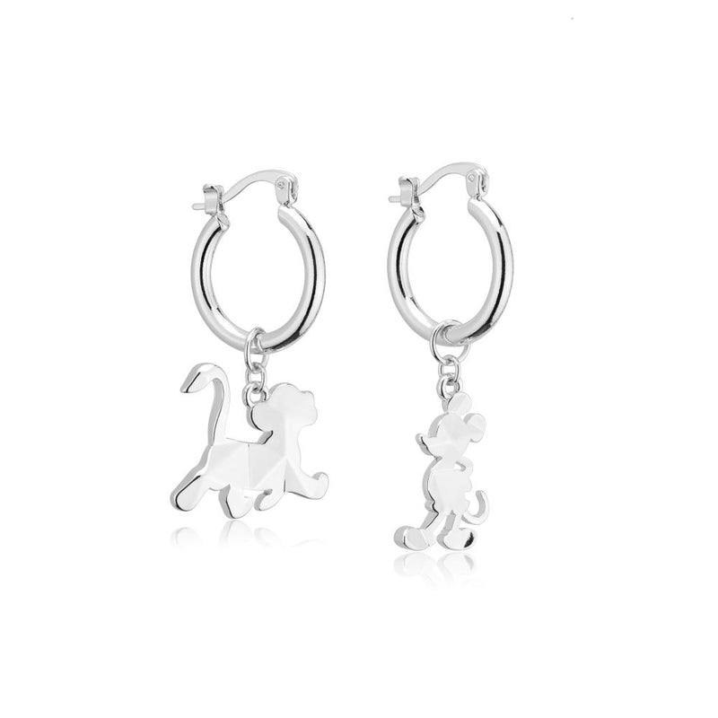 Disney_100_Lion_King_Simba_Mickey_Mouse_Facet_Charm_Hoop_Earrings_White_Gold_Jewellery_Couture_Kingdom_DSE1118
