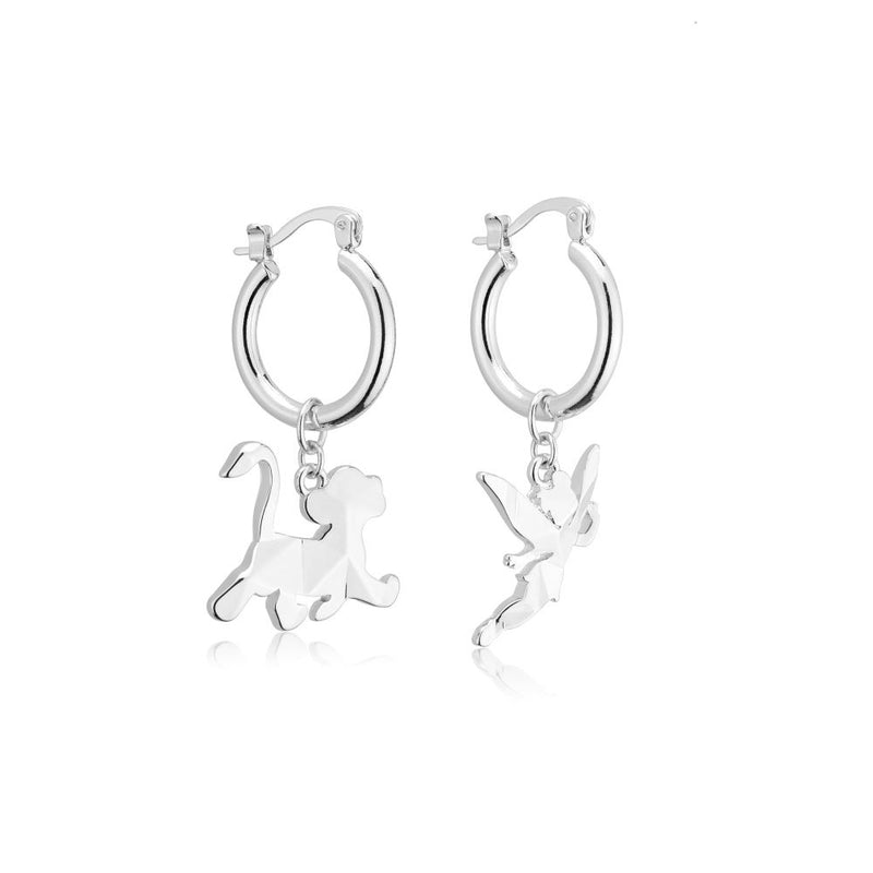 Disney_100_Lion_King_Simba_Tinker_Bell_Facet_Charm_Hoop_Earrings_White_Gold_Jewellery_Couture_Kingdom_DSE1118