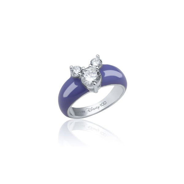 Disney_100_Mickey_Mouse_Purple_Enamel_Cubic_Zirconia_Ring_White_Gold_Jewellery_Couture_Kingdom_DSR0101