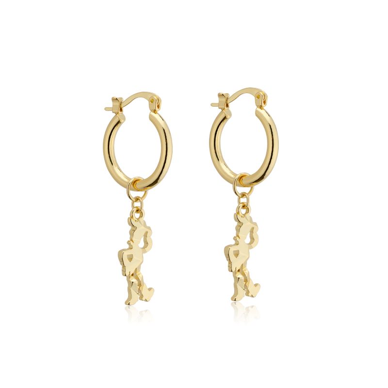Disney_100_Pixar_Toy_Story_Woody_Facet_Charm_Hoop_Earrings_Yellow_Gold_Jewellery_Couture_Kingdom_DYE1120