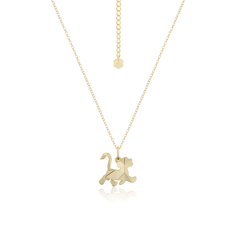 Disney_100_Simba_Pendant_Facet_Charm_Necklace_Yellow_Gold_Jewellery_Couture_Kingdom_DYN1112