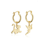 Disney_100_Simba_Tinker_Bell_Facet_Charm_Hoop_Earrings_Yellow_Gold_Jewellery_Couture_Kingdom_DYE1118