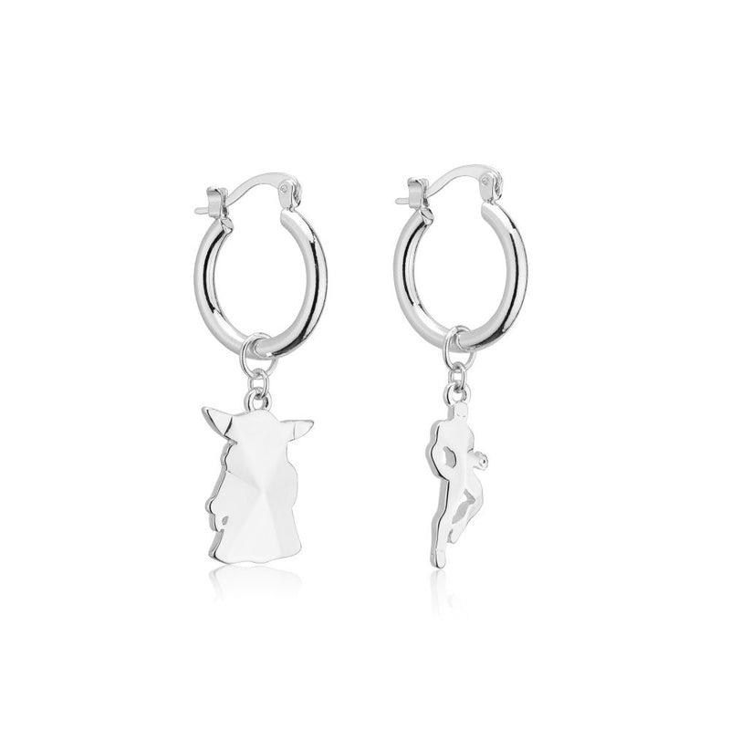 Disney_100_Star_Wars_Mandalorian_Grogu_Marvel_Iron_Man_Facet_Charm_Hoop_Earrings_White_Gold_Jewellery_Couture_Kingdom