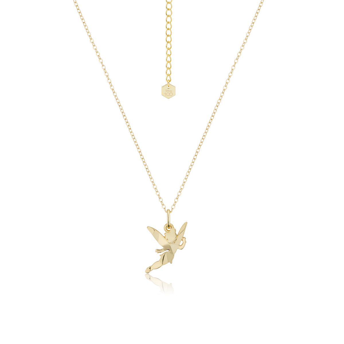 Disney_100_Tinker_Bell_Pendant_Facet_Charm_Necklace_Yellow_Gold_Jewellery_Couture_Kingdom_DYN1110
