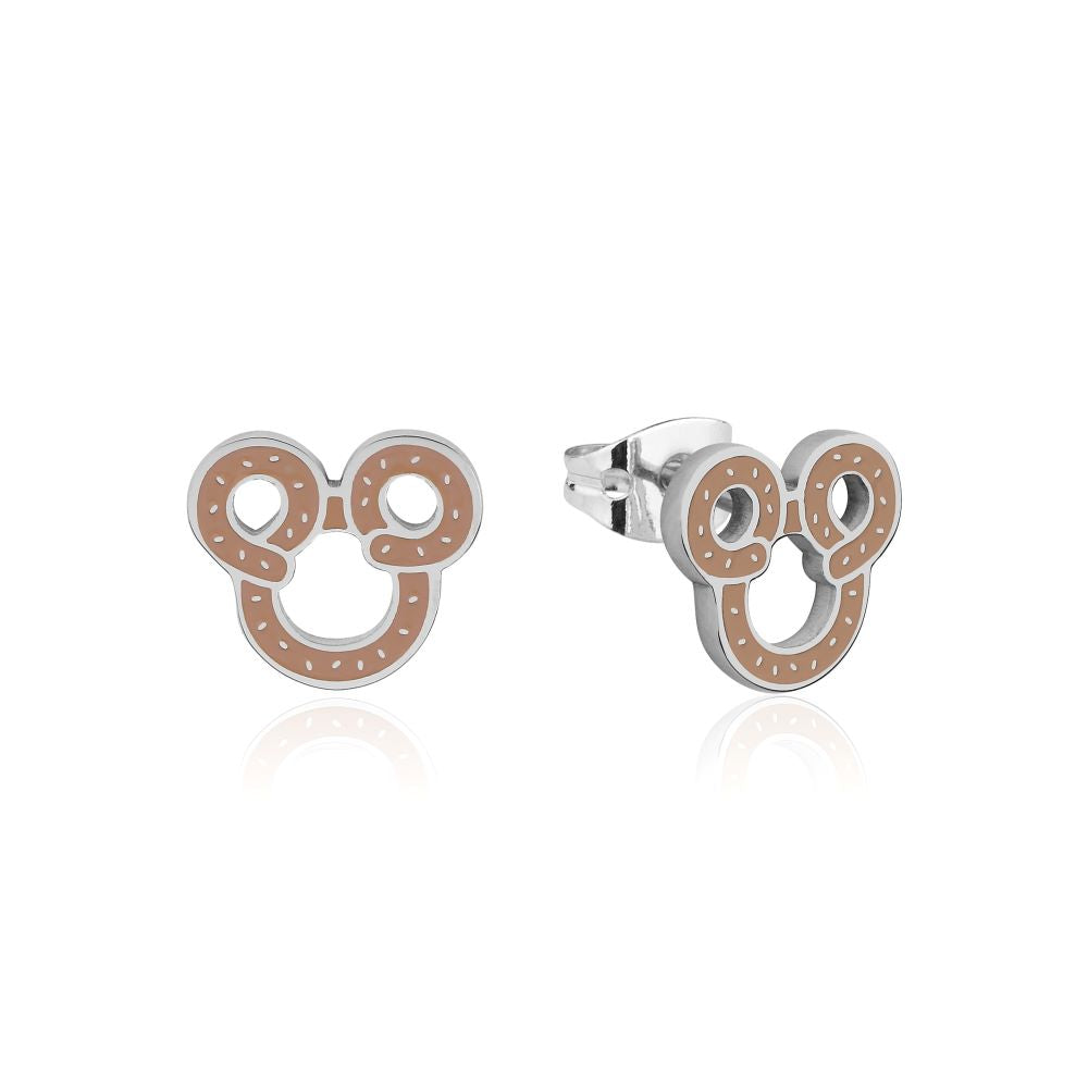 ECC Mickey Mouse Pretzel Enamel Stud Earrings