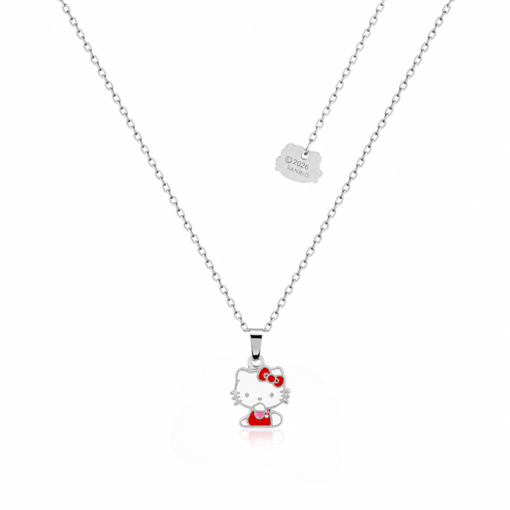 Stainless Steel Hello Kitty enamel Necklace by Couture Kingdom on a white background