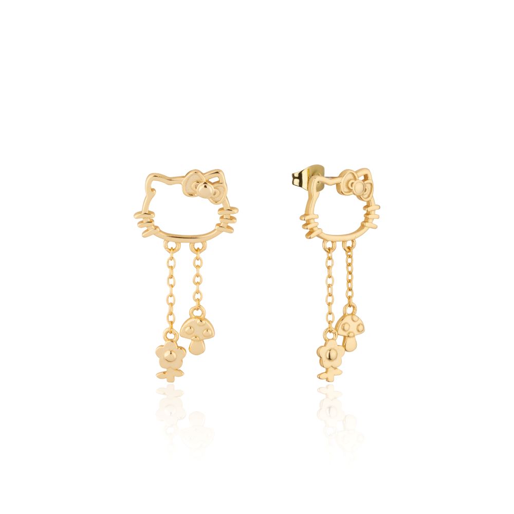 Sanrio-Hello-Kitty-Sterling-Silver-Yellow-Gold-Stud-Earrings-Luxe-Fine-Jewellery-Couture-Kingdom-HSE008