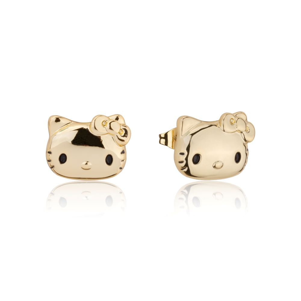 Sanrio-Hello-Kitty-Stud-Earrings-Yellow-Gold-Jewellery-Couture-Kingdom-HCE008
