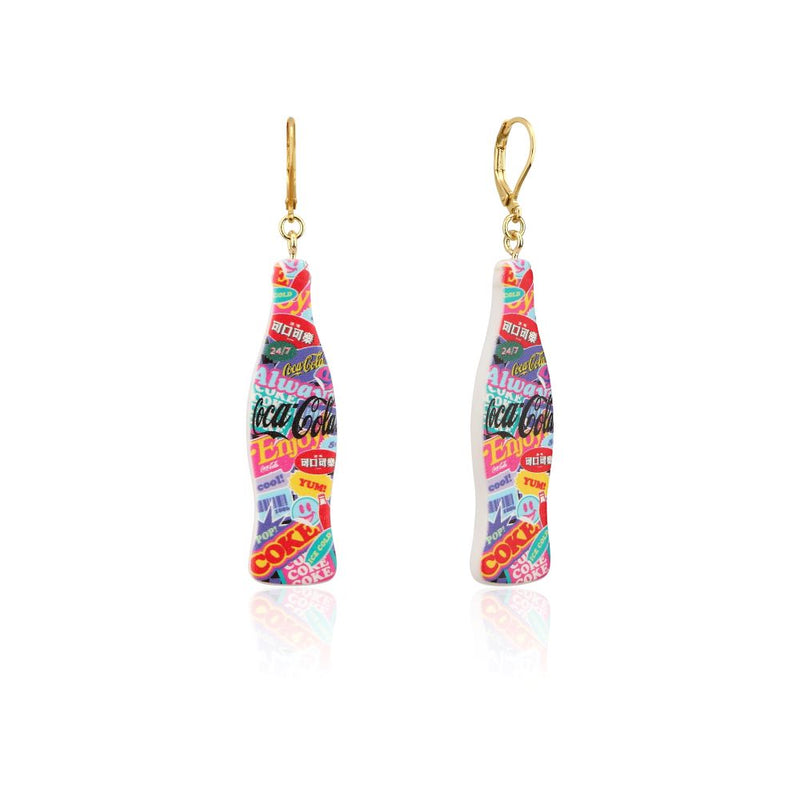 CE001_Coca-Cola_Contour_Bottle_pop_sticker_Drop_Earrings_Yellow_Gold_Couture_kingdom