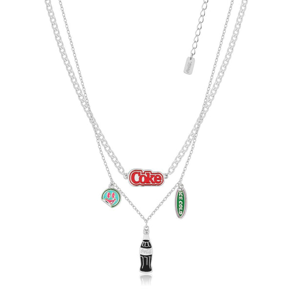 CN002_Coca-Cola_Coke_Contour_Bottle_Double_Layer_Necklace_White_Gold_Couture_Kingdom