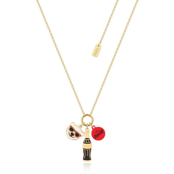 CN007_Coca-Cola_Coke_Red_Logo_Glitter_Polar_Bear_Charm_Necklace_Yellow_Gold_Couture_Kingdom