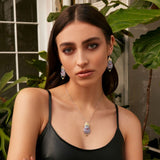 Couture_Kingdom_Disney_Villains_Little_Mermaid_Ursula_Crystal_Necklace_Earrings_Worn_on_Model_White_Gold