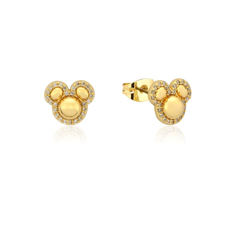 Disney_Couture_Kingdom_Sterling_Silver_Mickey_Mouse_Cubic_Zirconia_Halo_Stud_Earrings_SSDE079_Yellow_Gold