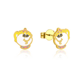 Disney_Beauty_and_the_Beast_Mrs_Potts_Stainless_Steel_Couture_Kingdom_Stud_Earrings_Yellow_Gold_SPE141G