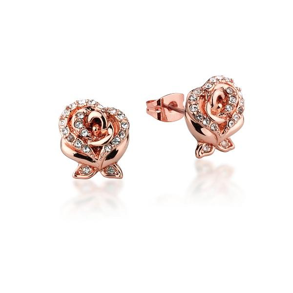 Enchanted Rose Crystal Stud Earrings