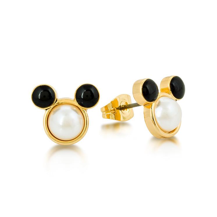 Disney Mickey Mouse Pearl Stud Earrings - Disney Jewellery