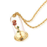 Disney Beauty and the Beast Enchanted Rose Necklace - Disney Jewellery