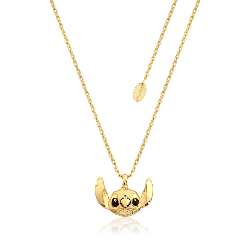 Disney Stitch Inspired Diamond Engravable Necklace in 14K Yellow Gold over  Sterling Silver | Disney Fine Jewelry – Disney Jewels
