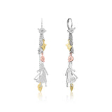 Disney-Frozen-Elsa-Drop-Earrings-three-tone-gold-front-view-DFE145