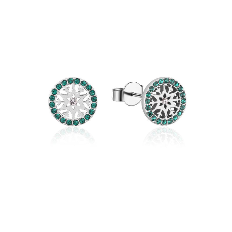 Disney-Frozen-Snowflake-May-Crystal-Birthstone-Stud-Earrings-Sterling-Silver-Couture-Kingdom-SSDFE005