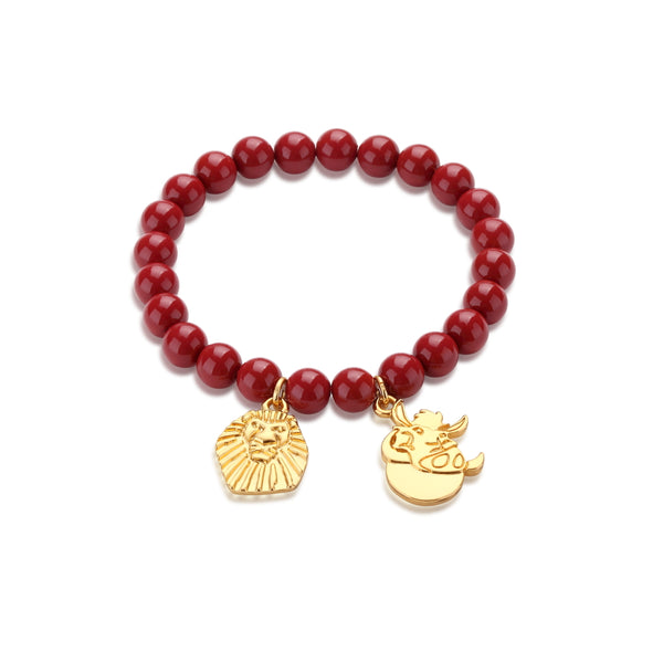 Disney-The-Lion-King-Pumbaa-red-Beaded-Bracelet-DLB101