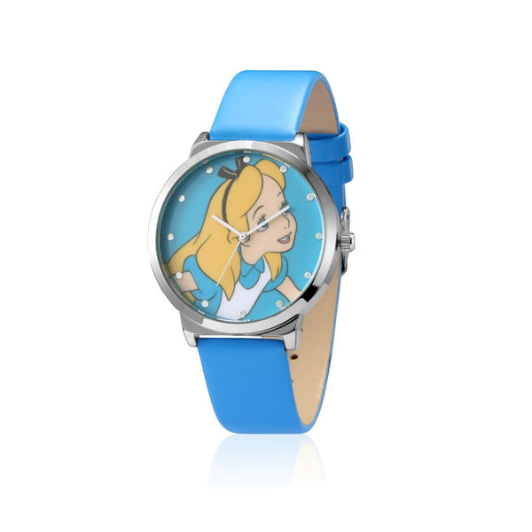 Disney_Couture_Kingdom_Alice_Wonderland_Blue_Strap_Stainless_Steel_Analogue_Watch_SPW035