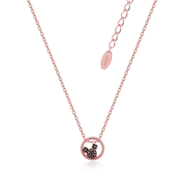 Disney_Couture_Kingdom_Sterling_Silver_Rose_Gold_Mickey_Mouse_Black_Cubic_Zirconia_Necklace_SSDN080